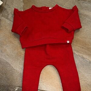 Oh Baby! Red Bow Baby Sweatsuit Set- Valentine’s Day!
